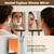 Toollygozz Heated Fogless Shower Mirror for Shaving, 5000mAh Long-Lasting Anti-Fog Shower Mirror with 360° Rotating Design & Razor Holder, Fog-Free Shaving Mirror for Men (Black)