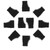 Zhehao 30 Pcs Syrup Pump Covers Rubber Caps for Syrup Bottles,Black