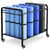 Heavy-Duty Rolling Yoga Mat Storage Cart, Holds 16+ Mats, Commercial-Grade Floor-Standing Metal Yoga Mat Rack for Gym,Fitness Classes, Yoga Studio & Home Gym, Black