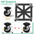 LLAXERGU Plant Caddy with Wheels, 16'' 2 Pack Metal Rolling Plant Stand Square Plant Dolly with Iron Lockable Casters Heavy Duty Pot Mover Rollers, Holds up 400 Lbs Planter