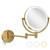 8" Magnifying Makeup Mirror Wall Mounted with Lights, Brushed Moderne Brass