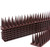 Defender Spikes for Bird, Cat, Pigeon and Small Animals 8pack- Protect Your Sofa, Garden, Outdoor Walls, Plastic Security Fence Spikes- Brown