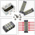 Rrina 160Pcs M3 M3.5 M4 M5 Terminal Block Screws Assortment Kit with Square Washers, Nickel Plated Carbon Steel, Silver