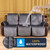 LUFEIJIASHI Non Slip Recliner Couch Covers for 3 Cushion Couch Sofa Reclining, Waterproof Recliner Sofa Covers 3 Seat, Velvet Reclining Couch Covers for Furniture Protector for Dogs Pets Dark Grey