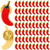Hoteam 48 Pcs 24/48/72 Pcs Chili Pepper Pins Red Chili Enamel Pin Classic