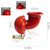 FARBIN Raging Bull Horn with Pull Lanyard, Air Horn with Manual Pull Lever