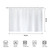 YISURE Short Shower Curtain 48 inch, White Fabric for Walkin or Step in Tub