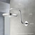 OFFO Shower Head Extension Arm 13 in, S Shaped High Rise Extender with Flange Shower Head Pipe Arm Chrome
