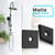 Yinkin 1 Pack 3.5 Inch Black Large Shower Arm Flange Square Plumbing Cover Plates Large Size Universal Replacement Escutcheon Cover Plate for Covering Gaps, Holes, Fits All Standard 1/2" Pipes