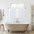 Home Queen White Water Resistant Bathroom Window Curtains,36WX45L Inch