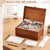 SiliFine Seed Storage Box Garden Seed Organizer with Divider Labels, Brown