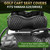SugarFox 4PCS Golf Cart Seat Covers - Staple-Free Easy Install for Yamaha Drive G29/Drive2, Front & Rear PU Leather Cushions, UV Resistant, All Black