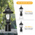 Lamomo Motion Sensor Outdoor Post Lights, Aluminum Lamp Post Light Fixture