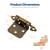 Ravinte Antique Bronze Cabinet Hinges, 1/2 Inch Overlay, 50 Pack (25 Pairs)