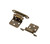 Ravinte Antique Bronze Cabinet Hinges, 1/2 Inch Overlay, 50 Pack (25 Pairs)