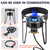 Llamaviva 90,000 BTU Portable Propane Burner Stove Cast Iron Single Burner for Outdoor Wok Cooking 0-20 PSI Adjustable Regulator & 4 ft Hose - Lightweight & Easy to Carry for Camping