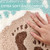 WREWING Beach-Themed U-Shaped Toilet Mat, Coastal Non-Slip Bath Rug with Wave Design & Footprints, Soft Absorbent Microfiber Floor Mat for Toilet Base, Machine Washable Bathroom Decor 22x20 Inch