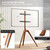 PUTORSEN Solid Wood Easel TV Stand for 45-65'' TVs, Hidden Cable, Walnut