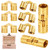 Hidden Brass Barrel Hinges, 8mm, 180 Degree Opening Angle Concealed Furniture Hinges for DIY Jewelry Box Hand Craft, 8-Piece Set with Screws, Gold, 0.71 x 0.31 Inch