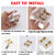 Hidden Brass Barrel Hinges, 8mm, 180 Degree Opening Angle Concealed Furniture Hinges for DIY Jewelry Box Hand Craft, 8-Piece Set with Screws, Gold, 0.71 x 0.31 Inch