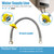10PK 16In 3/8" Comp x 1/2" FIP Faucet Supply Lines for Bathroom