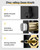 Goldenwarm Black Exterior Door Knobs with Deadbolt, Front Lockset - 1Pack