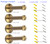Golden Brushed Stainless Steel Single Heavy Duty Wall Mount Hook, Bath Towel Hooks, Robe Hooks, Coat Hanger, 4 PCS (8 inch)