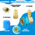 Tandefio R1234yf Adapter R1234yf to R134a Quick Coupler High Low Side Ac Fitting Adapter with Valve Core Hose Seal Thimble Valve Core Remover for Car AC Air Conditioner Refrigerant System (90 Degrees)