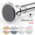 BRIOFOX Industrial Shower Curtain Rod - Rustproof Non-Slip 43-72 Inch 304 Stainless Steel Tension Curtain Rod for Window or Bathroom, Chrome