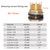 Joywayus 1-1/2" Female 2" Male Brass Water Tank Bulkhead Tank Fitting