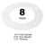 8 Pack Gloss Oversize Goof Trim Ring for Recessed Can Lighting Down Light, Outer Diameter 10 Inches, Inner Diameter 6.2 Inches