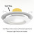 8 Pack Gloss Oversize Goof Trim Ring for Recessed Can Lighting Down Light, Outer Diameter 10 Inches, Inner Diameter 6.2 Inches