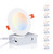 CLOUDY BAY 6 Pack 4 Inch 5CCT Ultra-Thin LED Recessed Ceiling Light with Junction Box,2700K/3000K/3500K/4000K/5000K Selectable,10W Dimmable Canless Wafer Downlight,White,650LM High Brightness