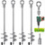 Insaga 30'' Ground Anchors Screw in Heavy Duty 12mm Solid Steel, 3" Spiral Blade with Smooth Edges, Fully Welded Design for Mobile Home, Shed, Trampoline, Swing Set, Carport, Earth, Tent, 4Pack