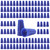 Waziaqoc 100-Pack Wire Nuts P2 22-14 AWG Blue Twist-On Connectors