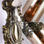 Rustic Wall Sconce with Amber Glass Gothic