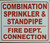 Combination Sprinkler and Standpipe FIRE Department Connection Sign (White, Reflective, Aluminum 10x12)