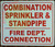 Combination Sprinkler and Standpipe FIRE Department Connection Sign (White, Reflective, Aluminum 10x12)