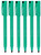 Pentel Black R50 Rollerball Ball Pen Pens Fine 0.8mm Cushioned Nib Tip 0.4mm Line Width 77% Recycled (Pack of 6)