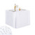 Shillance 1 Pack White Square Tablecloth for 34x34 Inch Card Table Cover Waterproof Oil-Proof Spill-Proof Polyester Square Fitted Tablecloth for Mahjong Poker Card Game Party Display Trade Show