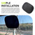Car Miniature Static Cling Window Shade, 2 PCS Sun-protection, Anti-glare Nylon Yarn Mini Sunshades, for All Seasons Windshield Accessories, Sunshades for Most Cars (Black)