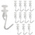 Curtain Carriers Glide ZZLZX 12 Sets Button Carrier Sliders with Metal Hook for Curtain Tracks, Shower Curtain Carriers Rollers and Hooks