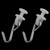 Curtain Carriers Glide ZZLZX 12 Sets Button Carrier Sliders with Metal Hook for Curtain Tracks, Shower Curtain Carriers Rollers and Hooks