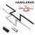 AnXin 7/8" 22MM HandleBar Z Handle Bars Universial For Sportster Cruiser XL 883 1200 Custom Chopper Softail Dyna Street Bob Black