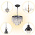 ECUDIS Vintage Black Light Fixture Canopy Kit and 6 Feet Chandelier Chain