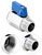 QWORK Mini Ball Valve, 4 Pack 1/2" NPT Thread Female and Male 304 Stainless Steel Shut-Off Valves