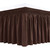 Wrap Around Queen Size Bed Skirt 15 Inch Drop-Elastic Dust Ruffle Brown