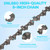4 Pack 6 Inch Chainsaw Chains Replacement,1/4" LP Pitch .043" Gauge 37 Drive Links,Low Kickback Chain Blade for 6" Mini Chainsaws(6"37DL1/4"LP.043")