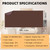 Grefinity Marine Carpet, 6 FT x 18 FT Brown Indoor Outdoor Carpet