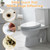 2 Pcs Toilet Bolt Covers, Decorative White Dog Toilet Bolt Caps Decorative Ceramic Toilets Screw Covers for Bathroom Decorations, Easy Installation
